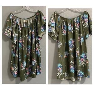 Terra & Sky Floral blouse